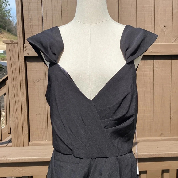 JJ’s House Sheath/Column Off the Shoulder Asymmetrical Cocktail Dress w/Ruffle - Picture 8 of 12